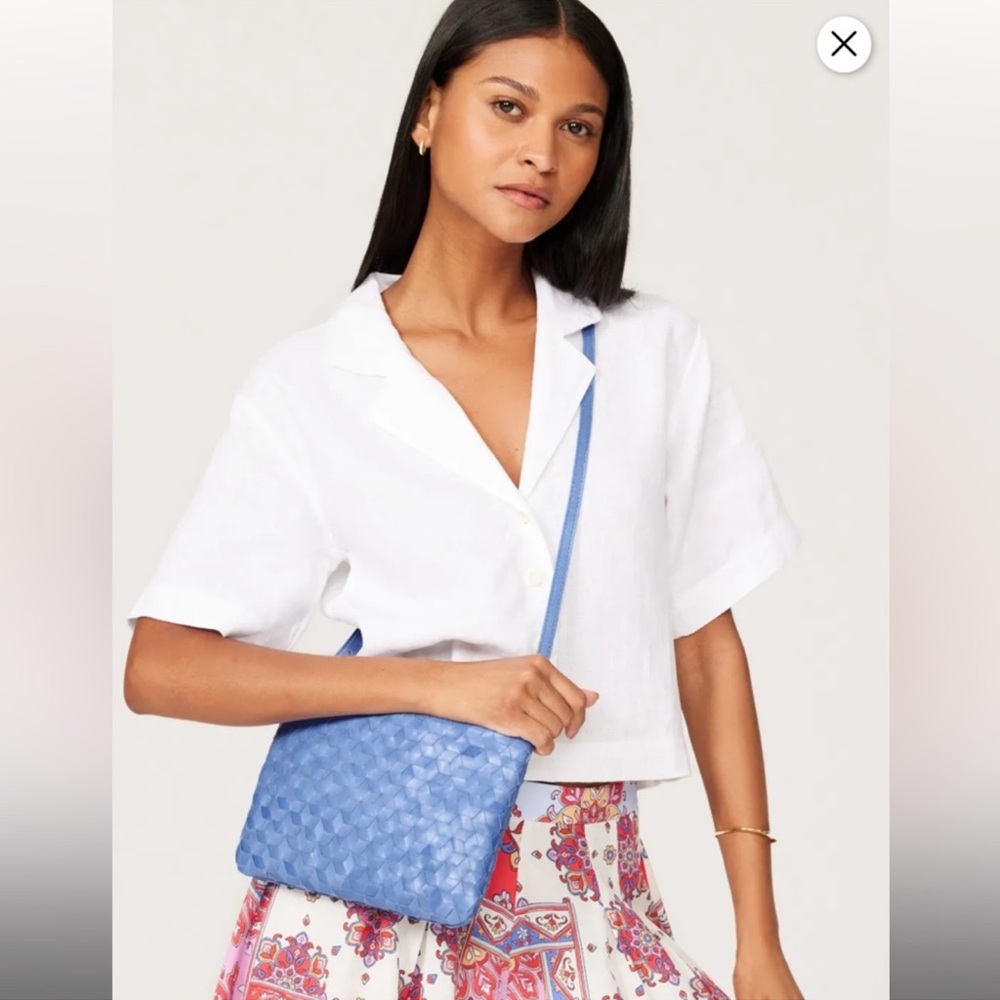 Brand New Madewell The Puff Crossbody Bag in Oasis Blue